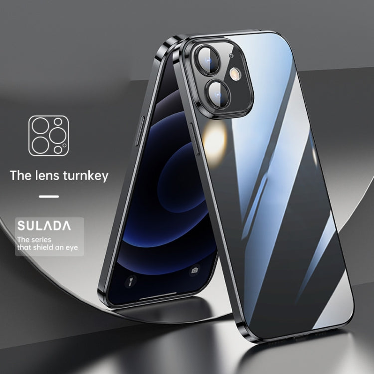 For iPhone 11 SULADA Lens Protector Plated Clear Case (Black) - iPhone 11 Cases by SULADA | Online Shopping South Africa | PMC TechLife