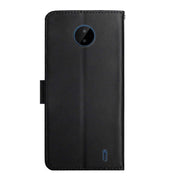 For Nokia C10 / C20 Genuine Leather Fingerprint-proof Horizontal Flip Phone Case(Black)