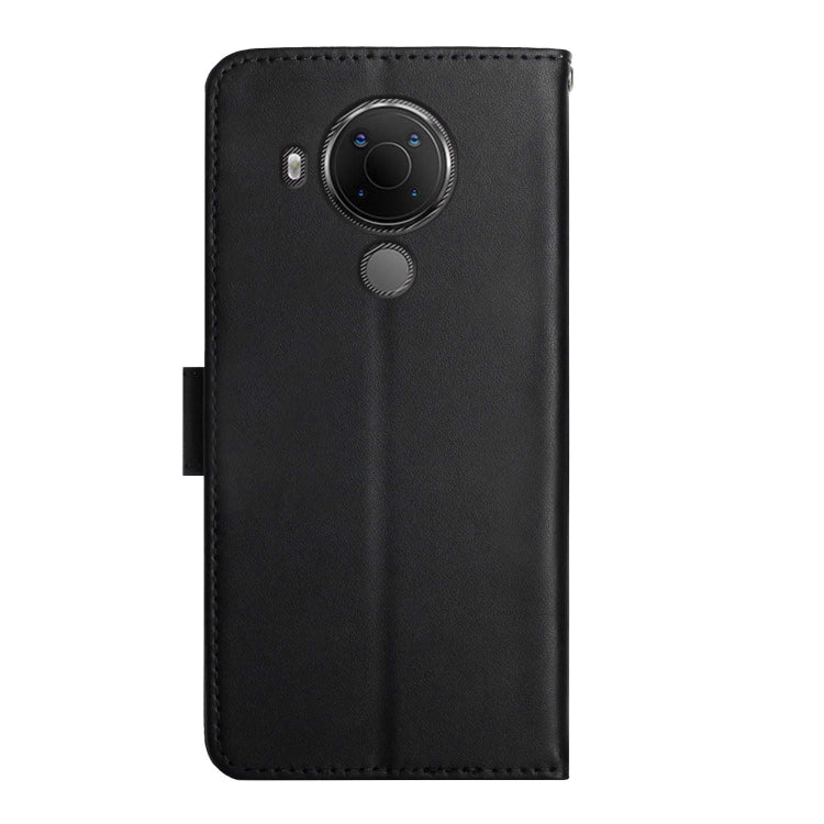 For Nokia 5.4 Genuine Leather Fingerprint-proof Horizontal Flip Phone Case(Black) - Nokia Cases by PMC TechLife | Online Shopping South Africa | PMC TechLife | Buy Now Pay Later Mobicred
