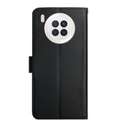 For Huawei Nova 8i/Honor 50 Lite Global Genuine Leather Fingerprint-proof Horizontal Flip Phone Case(Black)