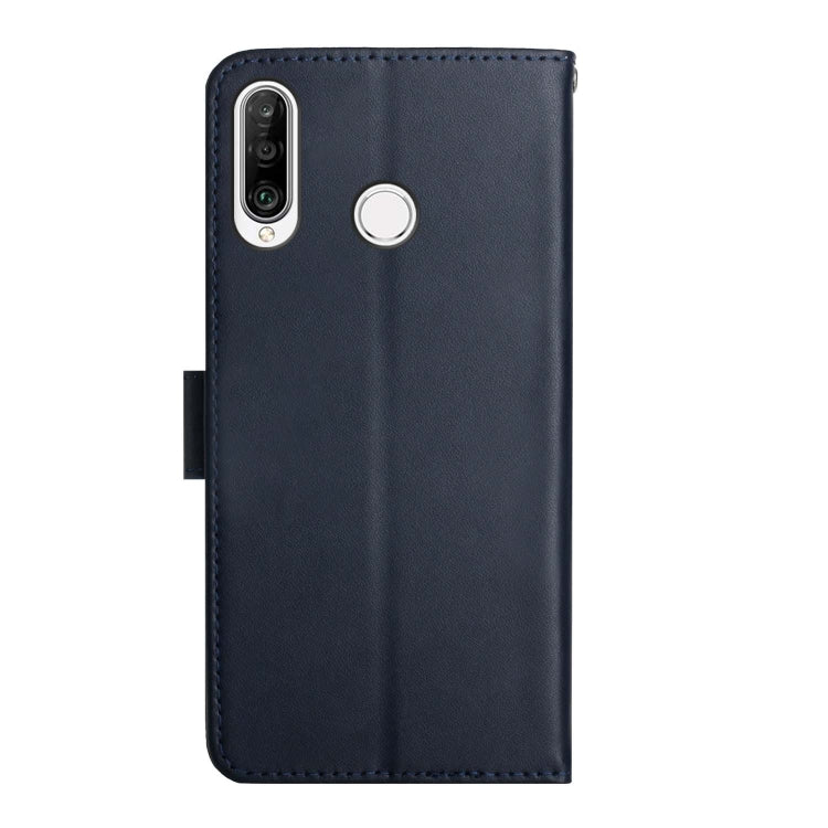 For Huawei P30 Lite Genuine Leather Fingerprint-proof Horizontal Flip Phone Case(Blue) - Huawei Cases by PMC TechLife | Online Shopping South Africa | PMC TechLife | Buy Now Pay Later Mobicred