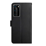 For Huawei P40 Pro Genuine Leather Fingerprint-proof Horizontal Flip Phone Case(Black)