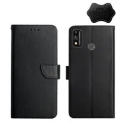 For Honor 9X Lite Genuine Leather Fingerprint-proof Horizontal Flip Phone Case(Black)