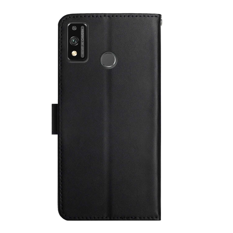 For Honor 9X Lite Genuine Leather Fingerprint-proof Horizontal Flip Phone Case(Black)