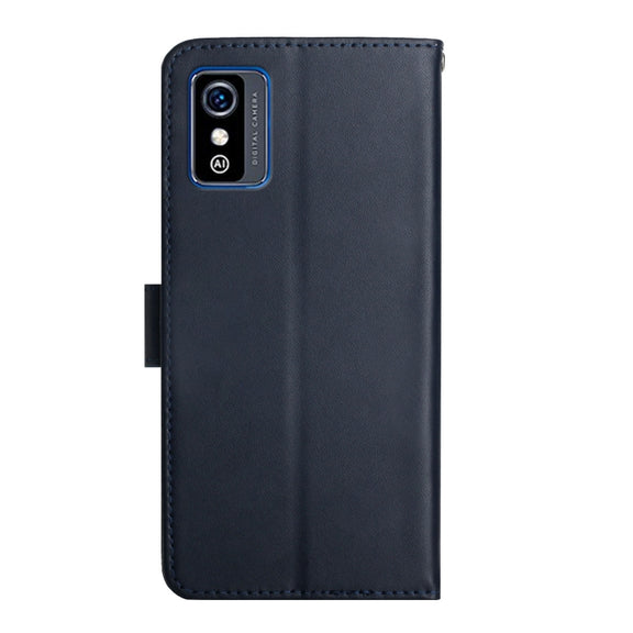 For ZTE Blade L9 Genuine Leather Fingerprint-proof Horizontal Flip Phone Case(Blue)