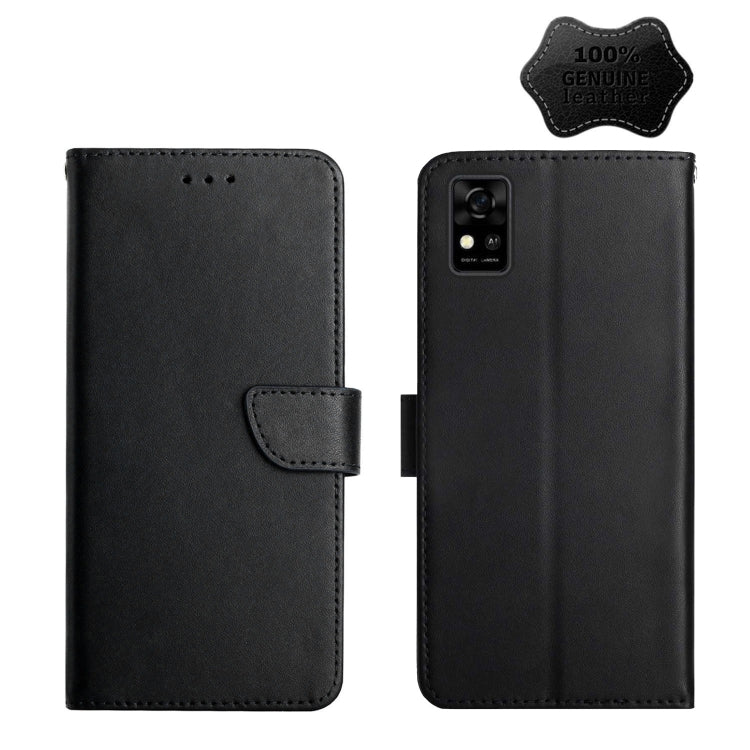 For ZTE Blade A31 Genuine Leather Fingerprint-proof Horizontal Flip Phone Case(Black) - ZTE Cases by PMC Jewellery | Online Shopping South Africa | PMC Jewellery | Buy Now Pay Later Mobicred