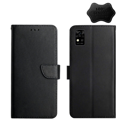 For ZTE Blade A31 Genuine Leather Fingerprint-proof Horizontal Flip Phone Case(Black) - ZTE Cases by PMC Jewellery | Online Shopping South Africa | PMC Jewellery | Buy Now Pay Later Mobicred