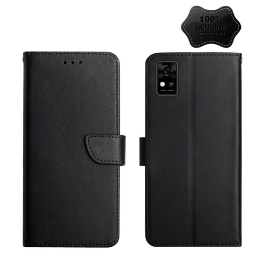 For ZTE Blade A31 Genuine Leather Fingerprint-proof Horizontal Flip Phone Case(Black) - ZTE Cases by PMC Jewellery | Online Shopping South Africa | PMC Jewellery | Buy Now Pay Later Mobicred
