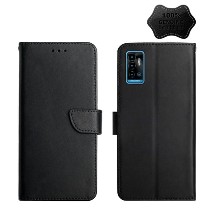 For ZTE Blade A51 Genuine Leather Fingerprint-proof Horizontal Flip Phone Case(Black) - ZTE Cases by PMC Jewellery | Online Shopping South Africa | PMC Jewellery | Buy Now Pay Later Mobicred