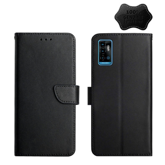 For ZTE Blade A51 Genuine Leather Fingerprint-proof Horizontal Flip Phone Case(Black) - ZTE Cases by PMC Jewellery | Online Shopping South Africa | PMC Jewellery | Buy Now Pay Later Mobicred