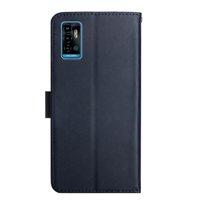 For ZTE Blade A71 Genuine Leather Fingerprint-proof Horizontal Flip Phone Case(Blue) - ZTE Cases by PMC Jewellery | Online Shopping South Africa | PMC Jewellery | Buy Now Pay Later Mobicred