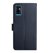 For ZTE Blade A71 Genuine Leather Fingerprint-proof Horizontal Flip Phone Case(Blue)