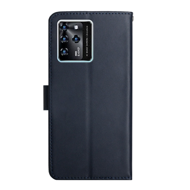 For ZTE Blade V30 Genuine Leather Fingerprint-proof Horizontal Flip Phone Case(Blue) - ZTE Cases by PMC Jewellery | Online Shopping South Africa | PMC Jewellery | Buy Now Pay Later Mobicred