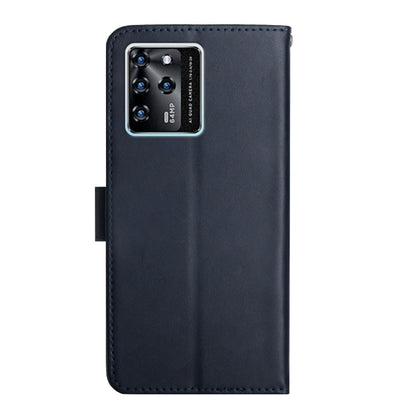 For ZTE Blade V30 Genuine Leather Fingerprint-proof Horizontal Flip Phone Case(Blue) - ZTE Cases by PMC Jewellery | Online Shopping South Africa | PMC Jewellery | Buy Now Pay Later Mobicred