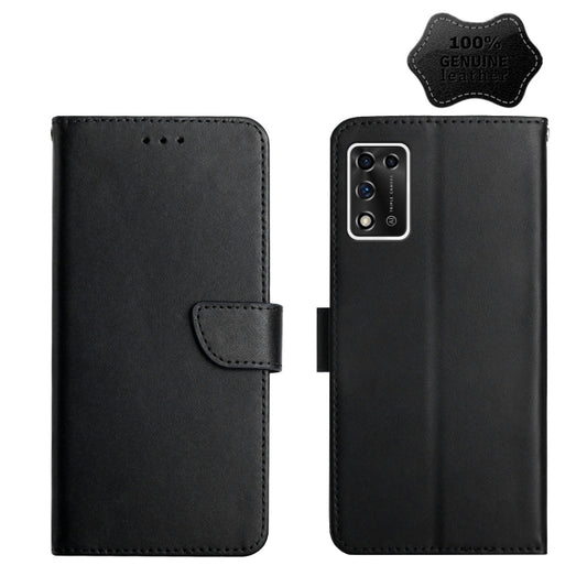 For ZTE Libero 5G II Genuine Leather Fingerprint-proof Horizontal Flip Phone Case(Black) - free shipping - PMC Jewellery - Order now!