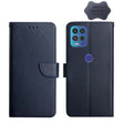 For Motorola Moto G100 Genuine Leather Fingerprint-proof Horizontal Flip Phone Case(Blue) - Motorola Cases by PMC TechLife | Online Shopping South Africa | PMC TechLife | Buy Now Pay Later Mobicred