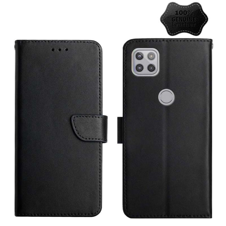 For Motorola Moto G 5G Genuine Leather Fingerprint-proof Horizontal Flip Phone Case(Black) - Motorola Cases by PMC TechLife | Online Shopping South Africa | PMC TechLife | Buy Now Pay Later Mobicred