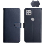 For Motorola Moto G 5G Genuine Leather Fingerprint-proof Horizontal Flip Phone Case(Blue)