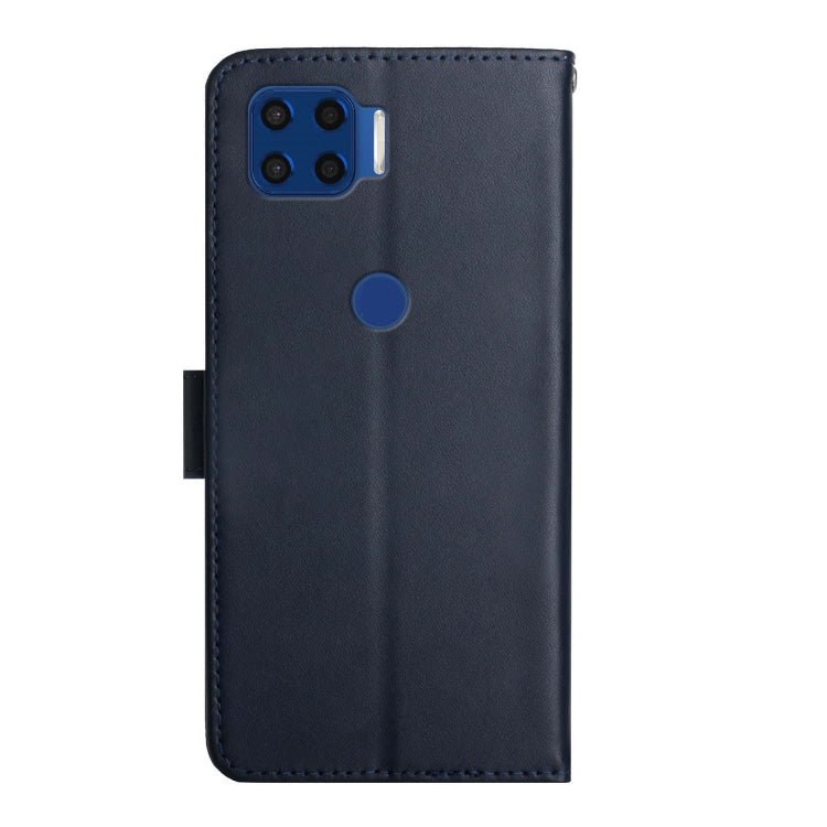 For Motorola Moto G 5G Plus Genuine Leather Fingerprint-proof Horizontal Flip Phone Case(Blue) - Motorola Cases by PMC TechLife | Online Shopping South Africa | PMC TechLife | Buy Now Pay Later Mobicred