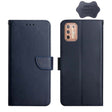 For Motorola Moto G9 Plus Genuine Leather Fingerprint-proof Horizontal Flip Phone Case(Blue) - Motorola Cases by PMC TechLife | Online Shopping South Africa | PMC TechLife | Buy Now Pay Later Mobicred