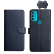 For Motorola Moto G71 5G Genuine Leather Fingerprint-proof Horizontal Flip Phone Case(Blue) - Motorola Cases by PMC TechLife | Online Shopping South Africa | PMC TechLife | Buy Now Pay Later Mobicred