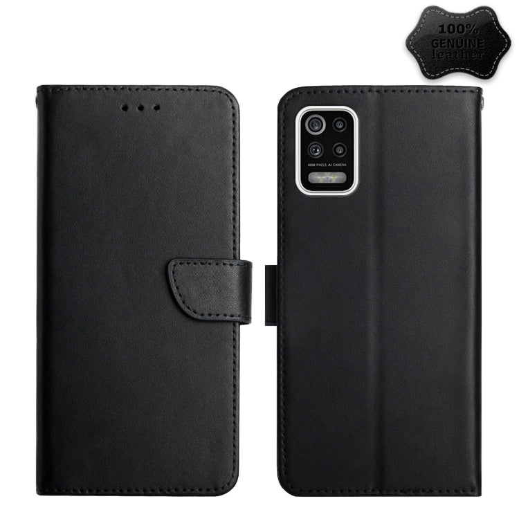 For LG K42 Genuine Leather Fingerprint-proof Flip Phone Case(Black) - LG by PMC TechLife | Online Shopping South Africa | PMC TechLife | Buy Now Pay Later Mobicred
