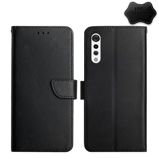 For LG Velvet 2 Pro Genuine Leather Fingerprint-proof Flip Phone Case(Black) - LG Cases by PMC Jewellery | Online Shopping South Africa | PMC Jewellery | Buy Now Pay Later Mobicred