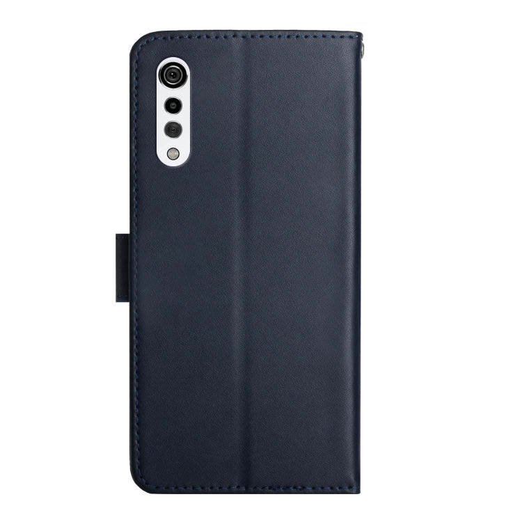 For LG Velvet 2 Pro Genuine Leather Fingerprint-proof Flip Phone Case(Blue) - LG by PMC TechLife | Online Shopping South Africa | PMC TechLife | Buy Now Pay Later Mobicred