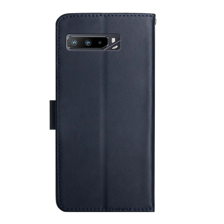 For Asus ROG Phone 3 ZS661KS Genuine Leather Fingerprint-proof Flip Phone Case(Blue) - free shipping - PMC Jewellery - Order now!