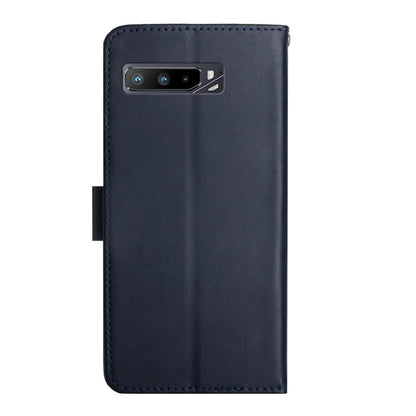 For Asus ROG Phone 3 ZS661KS Genuine Leather Fingerprint-proof Flip Phone Case(Blue) - free shipping - PMC Jewellery - Order now!