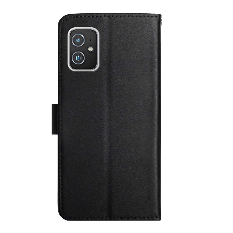 For Asus Zenfone 8 ZS590KS Genuine Leather Fingerprint-proof Flip Phone Case(Black) - ASUS Cases by PMC TechLife | Online Shopping South Africa | PMC TechLife | Buy Now Pay Later Mobicred