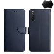 For Sony Xperia 10 IV Genuine Leather Fingerprint-proof Flip Phone Case(Blue) - Sony Cases by PMC TechLife | Online Shopping South Africa | PMC TechLife | Buy Now Pay Later Mobicred