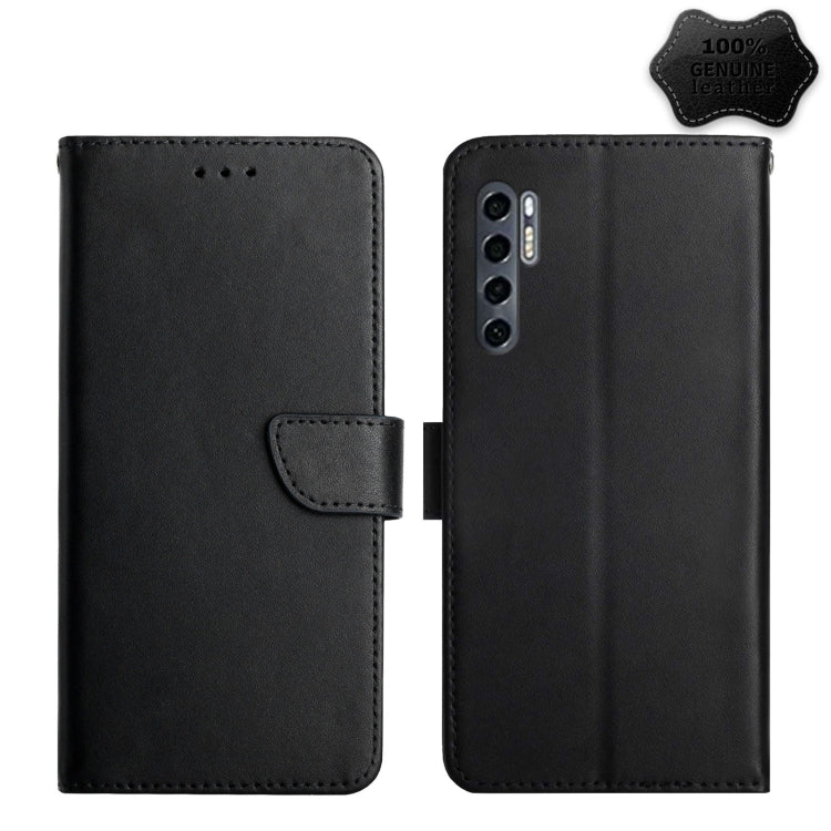 For TCL 20 Pro 5G Genuine Leather Fingerprint-proof Flip Phone Case(Black) - More Brand by PMC TechLife | Online Shopping South Africa | PMC TechLife | Buy Now Pay Later Mobicred