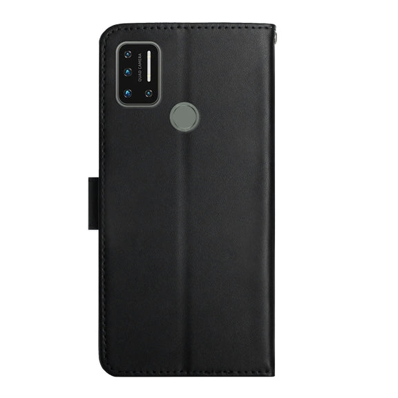 For UMIDIGI A7 Pro Genuine Leather Fingerprint-proof Flip Phone Case(Black)