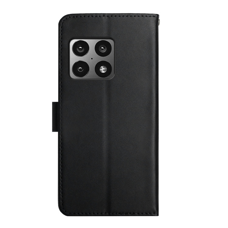 For OnePlus 10 Pro Genuine Leather Fingerprint-proof Horizontal Flip Phone Case(Black)