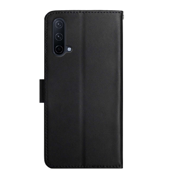 For OnePlus Nord CE 5G Genuine Leather Fingerprint-proof Horizontal Flip Phone Case(Black)