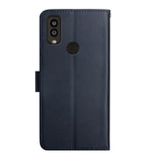 For Kyocera Android One S9 Genuine Leather Fingerprint-proof Flip Phone Case(Blue)