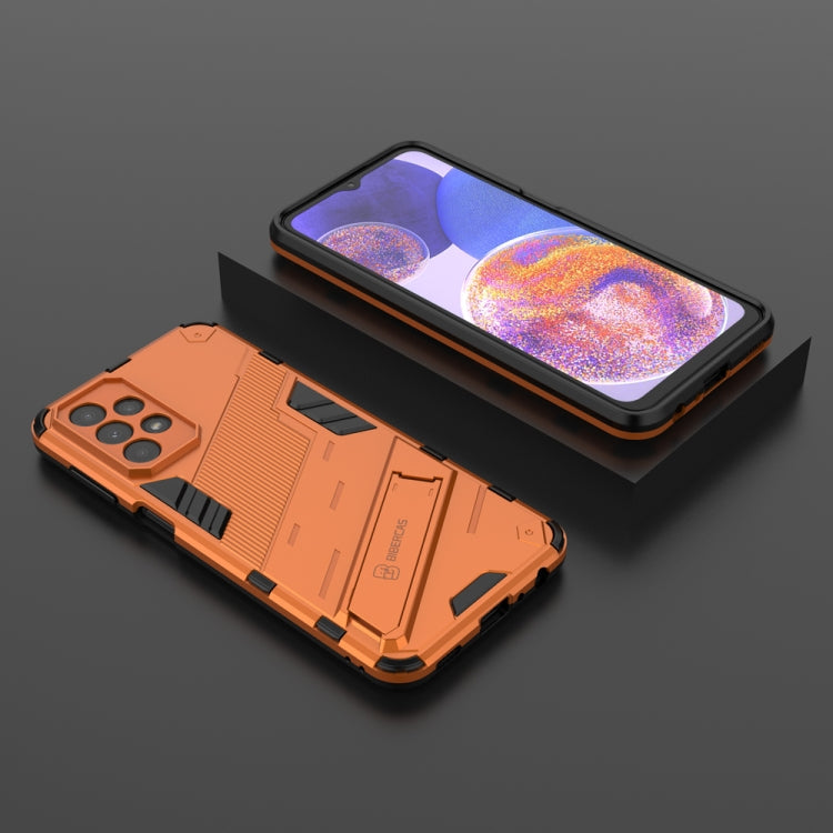 For Samsung Galaxy A23 Punk Armor 2 in 1 PC + TPU Shockproof Phone Case with Invisible Holder(Orange) - Galaxy Phone Cases by PMC TechLife | Online Shopping South Africa | PMC TechLife | Buy Now Pay Later Mobicred