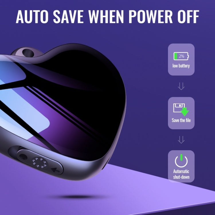 Q66 Heart Pendant Smart HD Noise Reduction Voice Control Recording Pen, Capacity:8GB - Recording Pen by PMC TechLife | Online Shopping South Africa | PMC TechLife | Buy Now Pay Later Mobicred