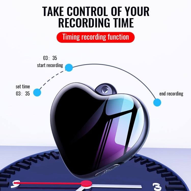 Q66 Heart Pendant Smart HD Noise Reduction Voice Control Recording Pen, Capacity:64GB - Recording Pen by PMC TechLife | Online Shopping South Africa | PMC TechLife | Buy Now Pay Later Mobicred