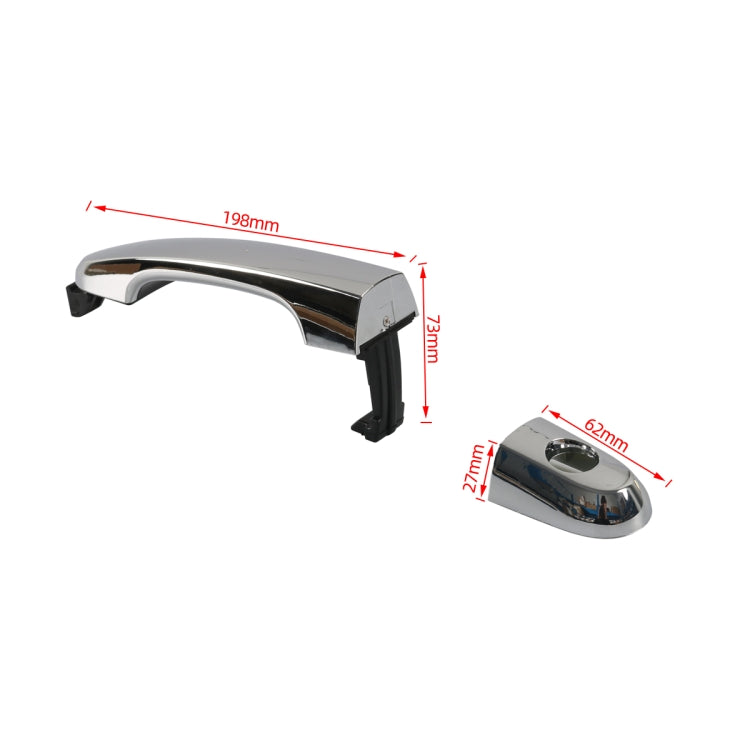 A6849-01 Car Front Left Door Outside Handle with Hole 82651-2P010 for Kia Sorento 2011-2015 - Door Handles by PMC TechLife | Online Shopping South Africa | PMC TechLife | Buy Now Pay Later Mobicred