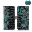 For Motorola Moto G22 Crocodile Top Layer Cowhide Leather Phone Case(Green) - Motorola Cases by PMC TechLife | Online Shopping South Africa | PMC TechLife | Buy Now Pay Later Mobicred