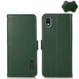 For Sony Xperia Ace III KHAZNEH Side-Magnetic Litchi Genuine Leather RFID Phone Case(Green) - Sony Cases by PMC TechLife | Online Shopping South Africa | PMC TechLife | Buy Now Pay Later Mobicred