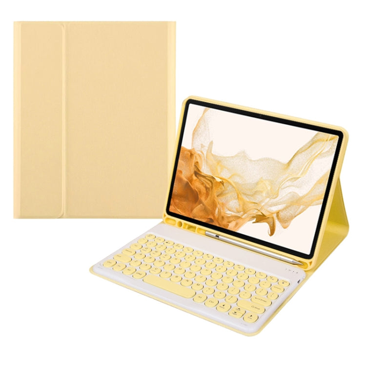 For Xiaomi Pad 6S Pro 12.4 2024 +X3 Candy Color Round Keys Bluetooth Keyboard Leather Case(Lemon Yellow) - Xiaomi Keyboard by PMC TechLife | Online Shopping South Africa | PMC TechLife | Buy Now Pay Later Mobicred