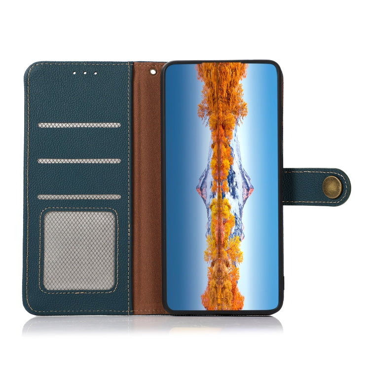 For Sony Xperia Ace III KHAZNEH Custer Genuine Leather RFID Phone Case(Green)