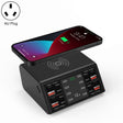 838w 9 in 1 100W 4 PD 3.0 USB-C / Type-C + 4 QC 3.0 USB Ports Smart Digital Display Wireless Charger, AU Plug(Black) - Multifunction Charger by PMC TechLife | Online Shopping South Africa | PMC TechLife | Buy Now Pay Later Mobicred