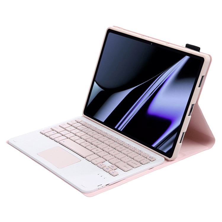 OP11-A Lambskin Texture Ultra-thin Bluetooth Keyboard Leather Case with Touchpad For OPPO Pad 11 inch(Pink) - OPPO Keyboard by PMC TechLife | Online Shopping South Africa | PMC TechLife | Buy Now Pay Later Mobicred