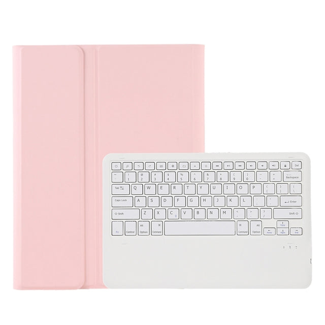A800B Candy Color Detachable Bluetooth Keyboard Case with Pen Slot for Samsung Galaxy Tab S8+  / S7+ / S7 FE(Pink)