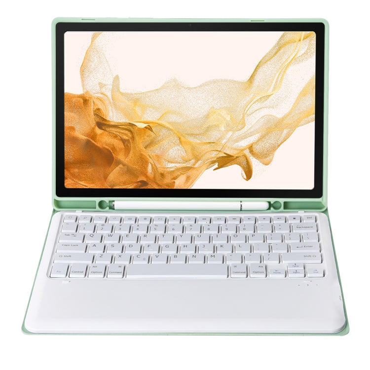 A800B Candy Color Detachable Bluetooth Keyboard Case with Pen Slot for Samsung Galaxy Tab S8+  / S7+ / S7 FE(Light Green) - Samsung Keyboard by PMC TechLife | Online Shopping South Africa | PMC TechLife