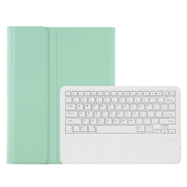 A800B Candy Color Detachable Bluetooth Keyboard Case with Pen Slot for Samsung Galaxy Tab S8+  / S7+ / S7 FE(Light Green)